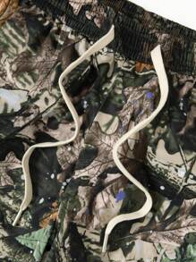 Manfinity EMRG Men's Leaf Printed Elastic Cuff Cargo Pants - Multicolor - View 7