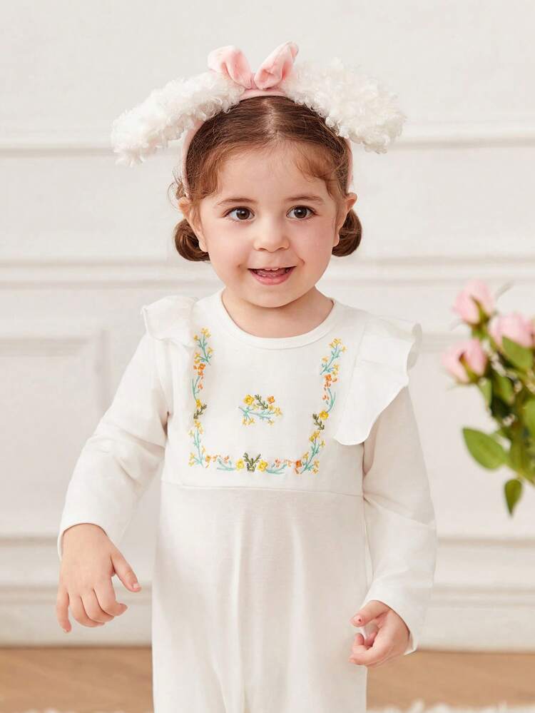 Baby Girls' Long Sleeve Long Jumpsuit Pajamas