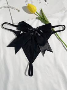 3pcs Bow Knot Design Sexy T-Back Panties - Multicolor - View 2