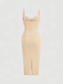 SHEIN Belle Women's Fashion Solid Color Spaghetti Strap Dress