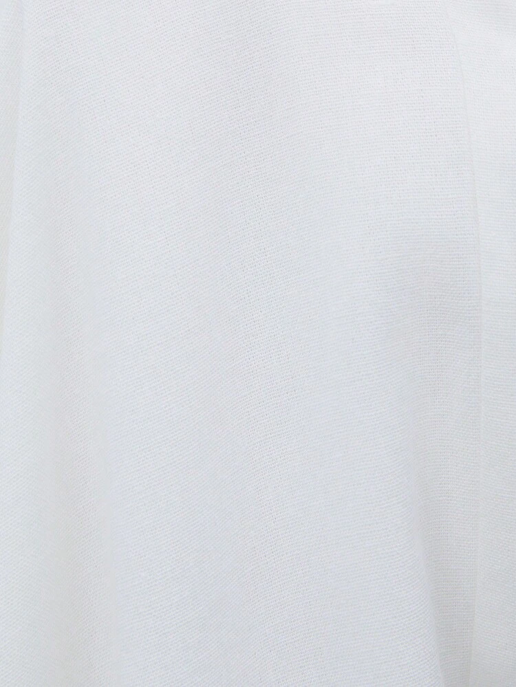 Ladies" White Solid Color Belted Strap Jumpsuit, Summer Workwear