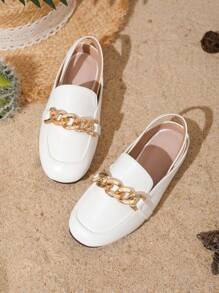 Zapatos planos de mujer con correa cruzada y hebilla de estilo versátil de moda