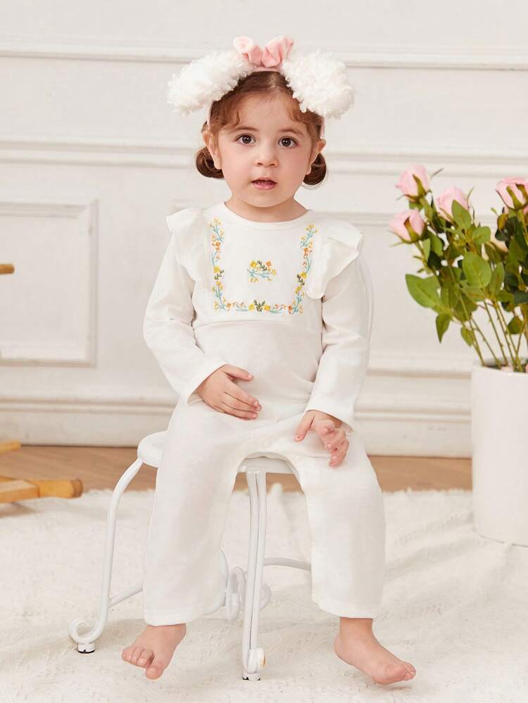 Baby Girls' Long Sleeve Long Jumpsuit Pajamas