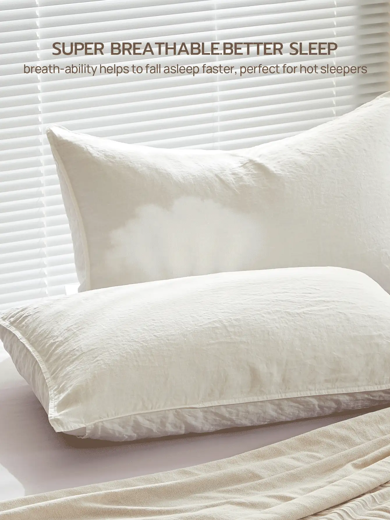 2 Miếng Tiếng Pháp Bền chặt Textured Giường đôi tiêu chuẩn Khâu Phong bì Vỏ gối Không có Đổ đầy , Hoàn hảo Đối với Nóng , Qủa tặng Đối với Mẹ Bố Bạn , Trắng - trắng - Xem 4