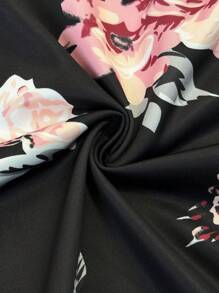 Lässiges Damenkleid Im Urlaubsstil Mit Rosendruck Für Frühling Und Sommer