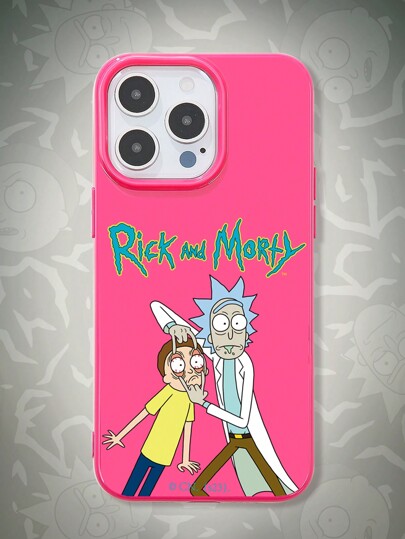 Rick and Morty | ROMWE Cartoon And Letter Graphic Phone Case