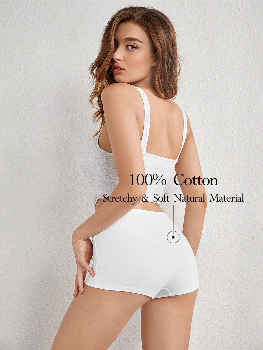 Ocili 天然柔軟舒適棉質中腰男性短褲-白色 - 白色 - 查看 1