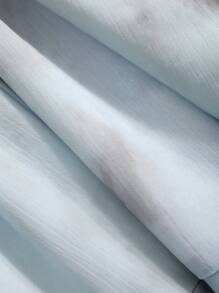 DAZY Women's Ink Wash Tie Waist Puff Sleeve Dress,Ruffle,Fall Dress Long Sleeve Dress - Blue - View 9