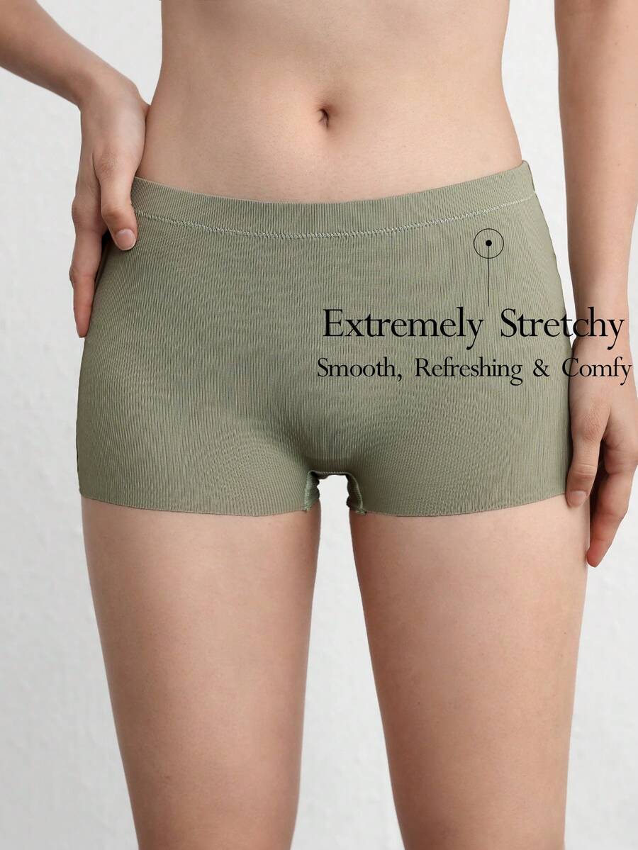 Ocili Quần Short Boyshort Liền Mạch Co Giãn & Mịn Màng - Xanh Olive - màu xanh lá - Xem 1