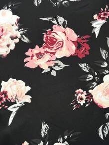 Lässiges Damenkleid Im Urlaubsstil Mit Rosendruck Für Frühling Und Sommer