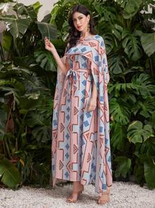 Al Najma Women's Turkish Kaftan & Arab Elegant Traditional Dress - Pink - View 6