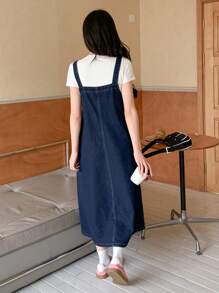 DAZY Của phụ nữ Đầm denim - Màu xanh lam - Xem 5