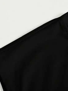Manfinity Homme 男士信封字母與艾菲爾鐵塔印花坦克背心及短褲套裝 - 黑色 - 查看 3