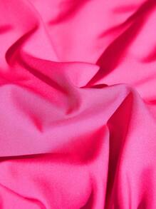 Slaydiva 女士加大碼雙色波浪邊蓬蓬袖荷葉邊散植裙 - 彩色 - 查看 7