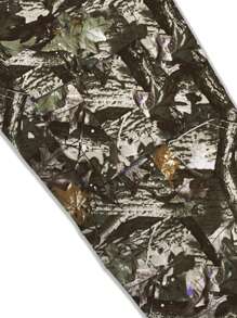 Manfinity Roghcode Loose Fit Men's Cargo Pants With Flap Pockets, Side Drawstring Waist - Multicolor - View 6