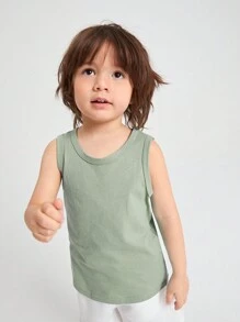 4pcs Young Boys Solid Color Tank Top, Casual - Multicolor - View 9