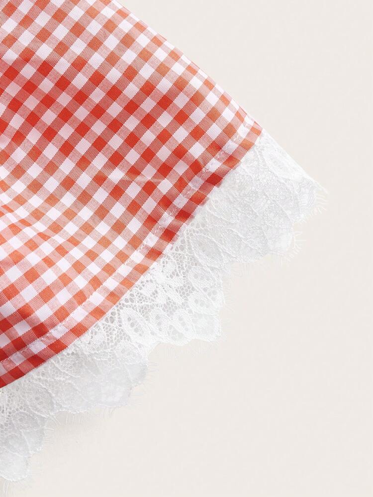 Kidcore Dopamine Women Plaid Cake Skirt And Plaid Leg Socks