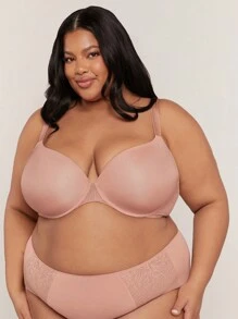 LUVLETTE Sujetador con soporte curvilíneo Plus Dream + cobertura completa de malla transpirable - Rosa - Ver 1