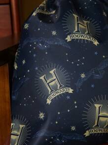 HARRY POTTER X SHEIN Black Drawstring Storage Bag,Gifts,Boho Vibes