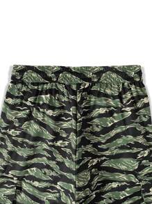 Manfinity Roghcode Men's Printed Casual Cargo Pants With Multiple Pockets - Multicolor - View 7