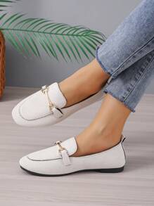 2025 Autumn Women's Casual Round Toe Flat Shoes - Beige - View 5