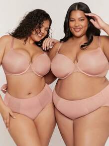 LUVLETTE Sujetador con soporte curvilíneo Plus Dream + cobertura completa de malla transpirable - Rosa - Ver 4