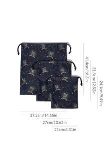 HARRY POTTER X SHEIN Black Drawstring Storage Bag,Gifts,Boho Vibes