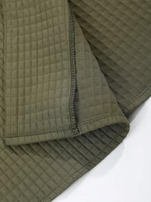 Manfinity Homme 男士纯色短袖衬衫短裤套装，春夏男士两件套军绿色衬衫，橄榄绿色男士套装，绿色男士两件套，男士两件套绿色