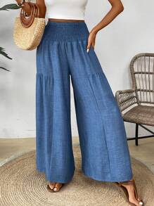 EMERY ROSE High Waist Texture Design Spring/Summer Casual Wide Leg Pants