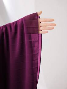 Modelyn Của phụ nữ Mùa xuân/Mùa hè Thanh lịch Dài Đầm Với thắt lưng , Tay áo dài Và Xếp li - Màu đỏ tím - Xem 8