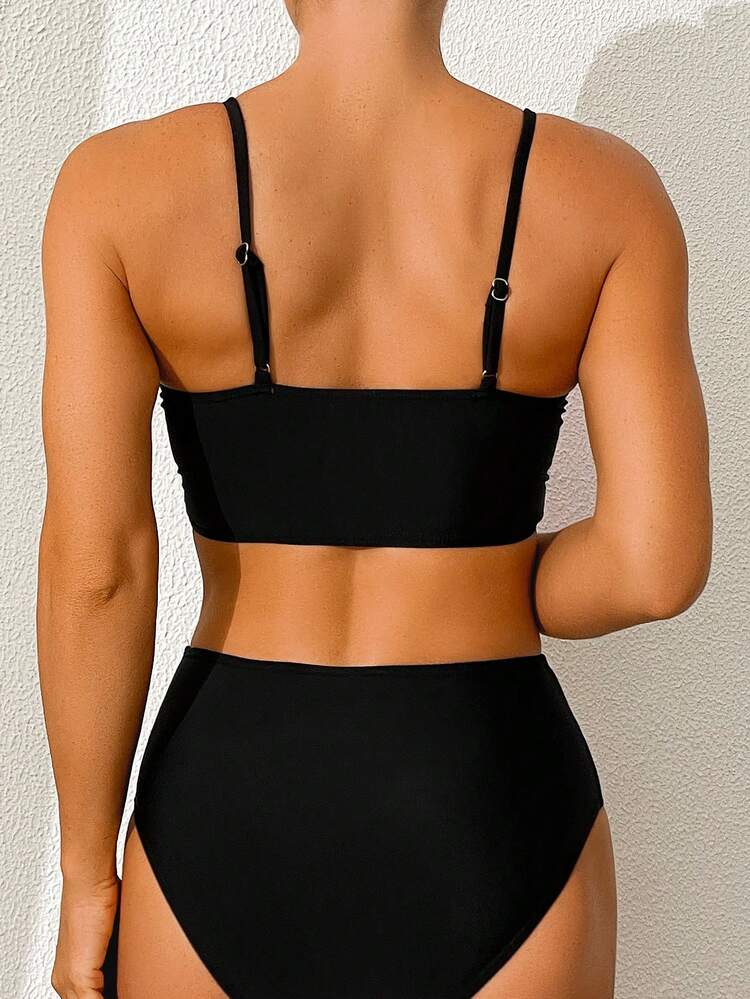 Spaghetti Strap Bikini Set, Summer Beach Bikini Set