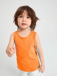 4pcs Young Boys Solid Color Tank Top, Casual - Multicolor - View 7