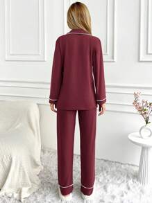 RueChic Conjunto De Pijama Para Mujer Con Detalle De Atadura