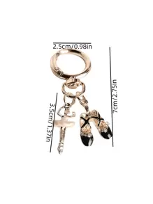 1 Miếng Hợp kim Giầy Ballet  Móc chìa khóa In Đen & Trắng , Cho Nữ Vũ công , Người yêu , Ô tô/xe hơi Vòng treo chìa khóa , Cái túi Vật rủ xuống , Nhỏ bé Qủa tặng Đối với Cặp đôi - trắng - Xem 5