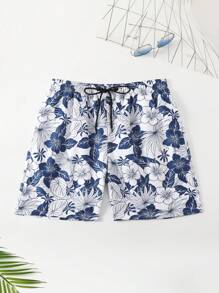 Surfspeed Bermudas De Playa Para Hombre Con Cordón Ajustable Con Estampado Completo - Multicolor - Ver 4