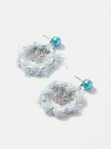 SHEIN ICON Đúng mốt Vật rủ xuống Trang trí Hoa tai Thích hợp Đối với Mặc hàng ngày - Màu xanh nhạt - Xem 6