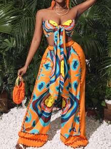 Slaydiva Printed Holiday Outfit - Multicolor - View 1
