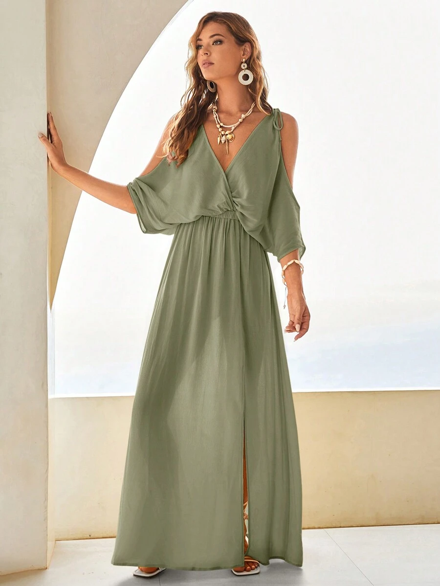 Bohemela 女士夏季蝙蝠袖長裙