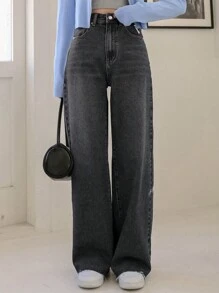 DAZY Ladies' Versatile Daily Wear Denim Long Pants Women Jeans - Dark Grey - View 2