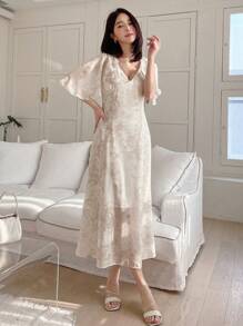 Dazy Designer Đầm nữ thanh lịch in họa tiết, đầm nữ thường ngày, đầm dạ hội, đầm maxi lễ Phục sinh. - Nhiều màu - Xem 5