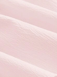 SHEIN MOD 女士純色束繩百褶邊背心上衣 - 粉色 - 查看 4