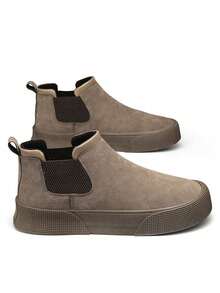 Nam Mid-top Giải trí Ngoài trời Giày ống , Da lộn Không thấm nước Chất liệu , Giày lười & Nhẹ , Bên trong Tăng cao Thiết kế , Giải trí Phong cách - màu nâu - Xem 5