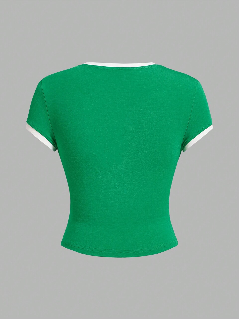 Women's Letter Print Color Block Rolled Edge Jersey T-Shirt