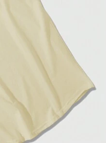 Manfinity RSRT Men's Summer Seaside Scenery & Letter Print Wide Strap Tank Top - Khaki - View 3