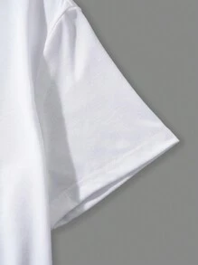 Conjunto De Camiseta E Shorts Com Estampa De Desenho Animado Para Homens No Verão