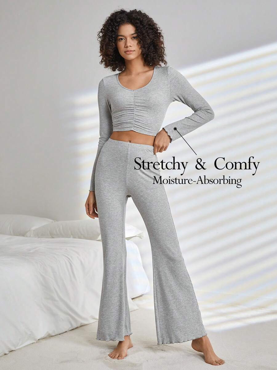 Ocili Xám Xếp li Giải trí Bộ - Xám - Xem 1