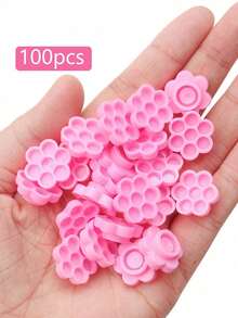 HMQ beauty 一次性睫毛胶水盒、睫毛嫁接胶水垫、纹身颜料胶水容器、睫毛嫁接工具 - 粉色 - 查看 5