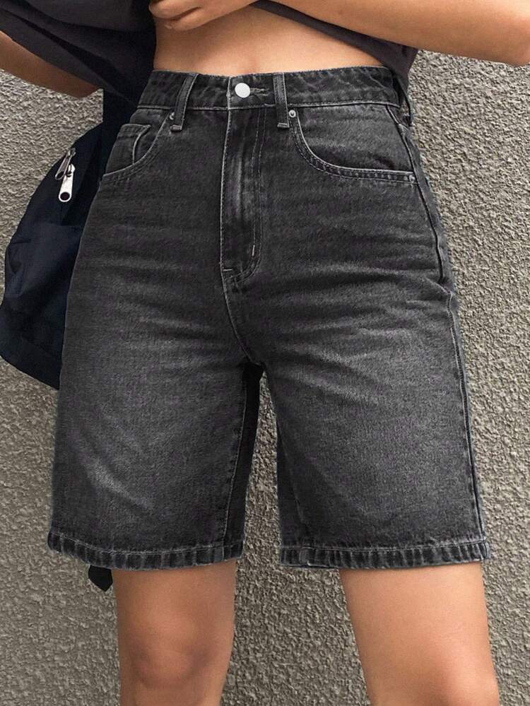 Women's Bermuda Casual Denim Shorts With Pockets Jorts