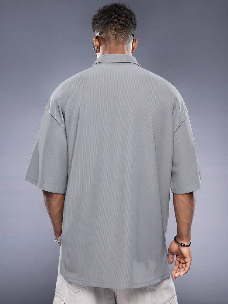 Men's Solid Color Short Sleeve Casual Shirt For Spring/Summer