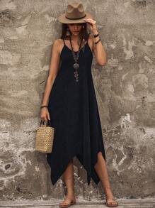Breezaya Robe Décontractée Débardeur En Vrac Pour Les Vacances Et Les Voyages Pour Femme, Couleur Unie